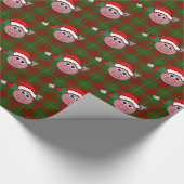 Weihnachtsschwein Geschenkpapier (Ecke)