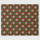 Weihnachtsschwein Geschenkpapier (Flach)