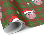 Weihnachtsschwein Geschenkpapier (Rolleneckpunkt)