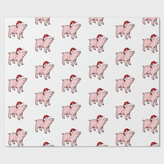 Weihnachtsschwein Geschenkpapier (Flach)