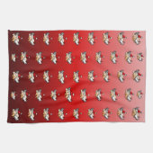 Weihnachtsschwein Geschirrtuch (Horizontal)
