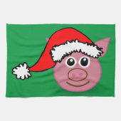 Weihnachtsschwein Geschirrtuch (Horizontal)