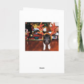 Weihnachtsschwein-Gruß-Karte Feiertagskarte (Rückseite)