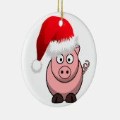 Weihnachtsschwein im Online-Landbau Keramik Ornament (Rechts)
