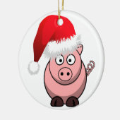 Weihnachtsschwein im Online-Landbau Keramik Ornament (Links)