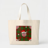 Weihnachtsschwein Jumbo Stoffbeutel (Vorne)