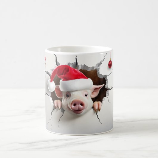 Weihnachtsschwein Kaffeetasse (Mittel)