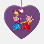 Weihnachtsschwein Keramik Ornament (Hinten)