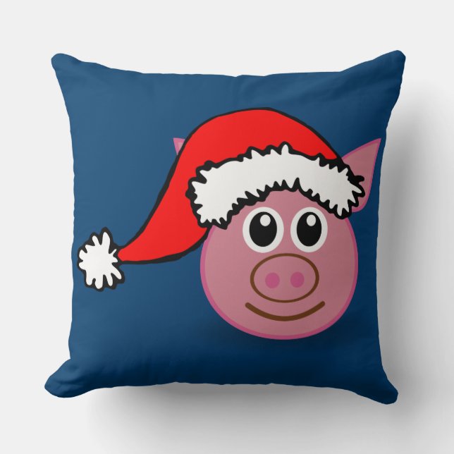 Weihnachtsschwein Kissen (Vorderseite)