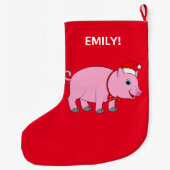 Weihnachtsschwein kundengerechtes 2-Sided Großer Weihnachtsstrumpf (Rückseite)