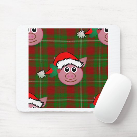 Weihnachtsschwein Mousepad (Mit Mouse)