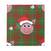 Weihnachtsschwein Notizblock (Vorderseite)