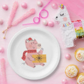 Weihnachtsschwein Pappteller (Party)