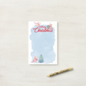 Weihnachtsschwein Post-it Klebezettel (Auf Schreibtisch)