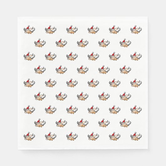 Weihnachtsschwein Serviette (Vorderseite)