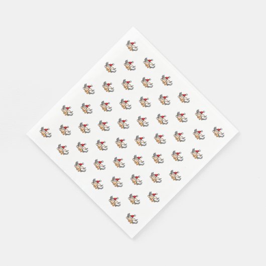 Weihnachtsschwein Serviette (Ecke)