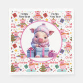 Weihnachtsschwein Serviette (Vorderseite)