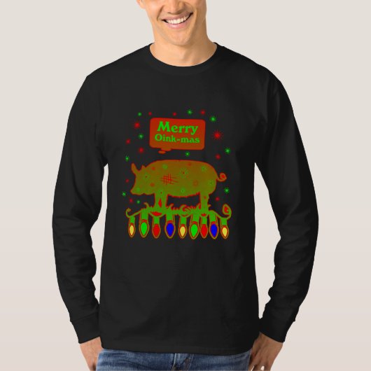 Weihnachtsschwein T-Shirt (Vorderseite)