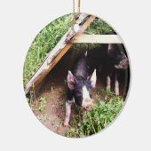 Weihnachtsschwein-Verzierung Keramik Ornament (Links)