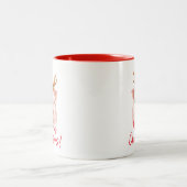 Weihnachtsschwein zwei tonte Tasse (Mittel)
