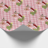 Weihnachtsschweine Cartoon Packpapier (Ecke)