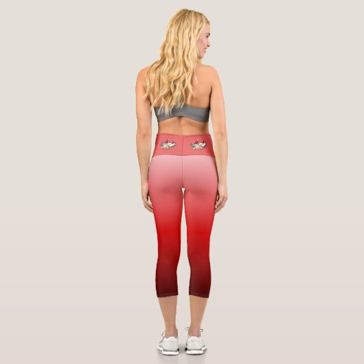 Weihnachtsschweine Hochgebäck Yoga Capris (Rückseite)