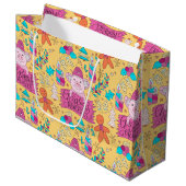 Weihnachtsschweine Mittlere Geschenktasche Große Geschenktüte (Vorderseite Schrägansicht)