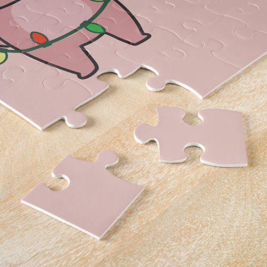 Weihnachtsschweine Niedliche Schweine Jigsaw P Puzzle (Seite)