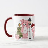 Weihnachtsschweine - Tasse (Links)