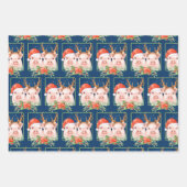 Weihnachtsschweine und Rentierschweine Geschenkpapier Set (Vorderseite)