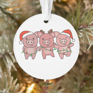 Weihnachtsschweine von Niedlichen Schweinen Ornament