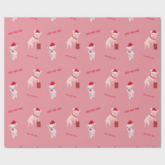 Weihnachtsschweinpackung Geschenkpapier (Flach)