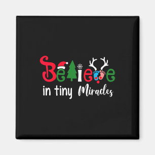 Weihnachtsschwester glauben an winzige Wunder Magnet