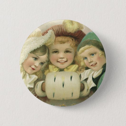 Weihnachtsschwester, Viktorianische Kinder Button (Vorderseite)