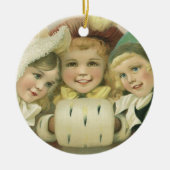 Weihnachtsschwester, Viktorianische Kinder Keramik Ornament (Vorne)