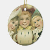 Weihnachtsschwester, Viktorianische Kinder Keramik Ornament (Links)