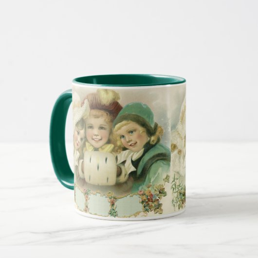 Weihnachtsschwester, Viktorianische Kinder Tasse (Vorderseite Links)