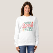 Weihnachtsschwester-Weihnachtsgeschenk Sweatshirt (Vorne ganz)