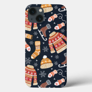 Weihnachtsschwesterhandschuhe Eislauf Wintermuster Case-Mate iPhone Hülle