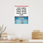 Weihnachtsschwimmen Poster (Küche)