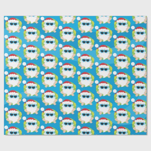 Weihnachtsschwimmen Strand mit Ziegeln gedeckte Geschenkpapier (Flach)