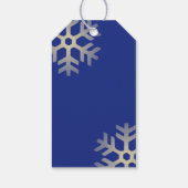 Weihnachtsschwimmer-Sondertext blau Geschenkanhänger (Rückseite)