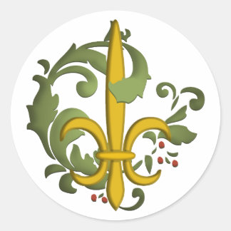 Weihnachtsscroll Lilie Stickers