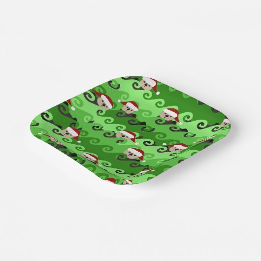 Weihnachtssee Otters Grüne Waves Pappteller