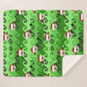 Weihnachtssee Otters Grüne Waves Sherpadecke (Vorderseite (Horizontal))