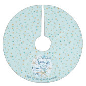 WeihnachtsSEE und GREETINGS Polyester Weihnachtsbaumdecke (Vorderseite)