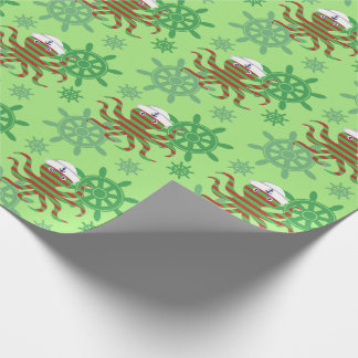 Weihnachtsseemannkrake Geschenkpapier