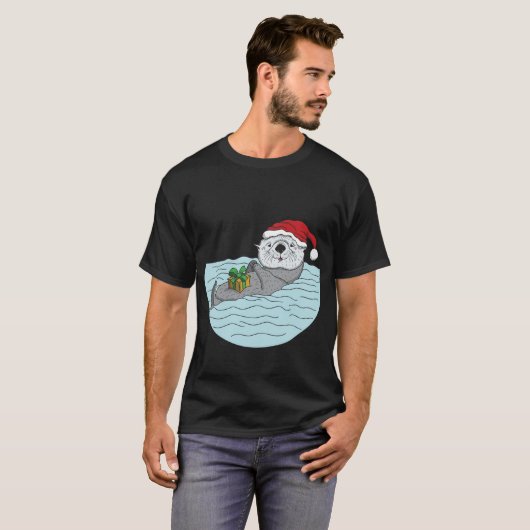 WeihnachtsSeeotter T-Shirt (Vorne ganz)