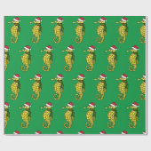 WeihnachtsSeepferd-Verpackungs-Papier Geschenkpapier (Flach)