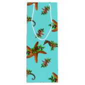 Weihnachtsseepferde Geschenktüte Für Weinflaschen (Rückseite)